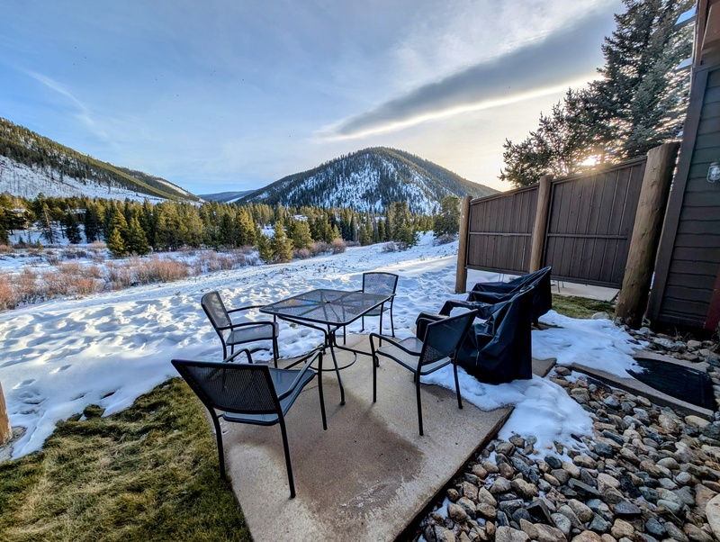 Patio with a gorgeous view #winter