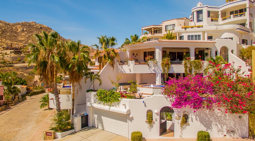 Front of villa