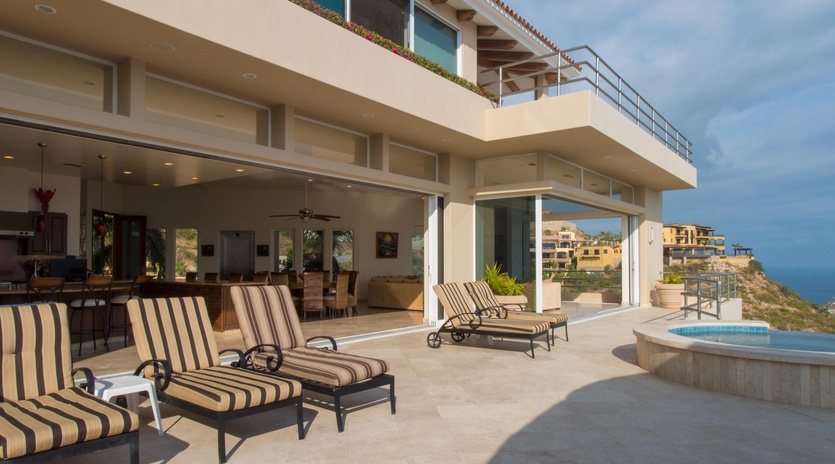 Poolside patio