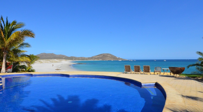 Pool with ocean view