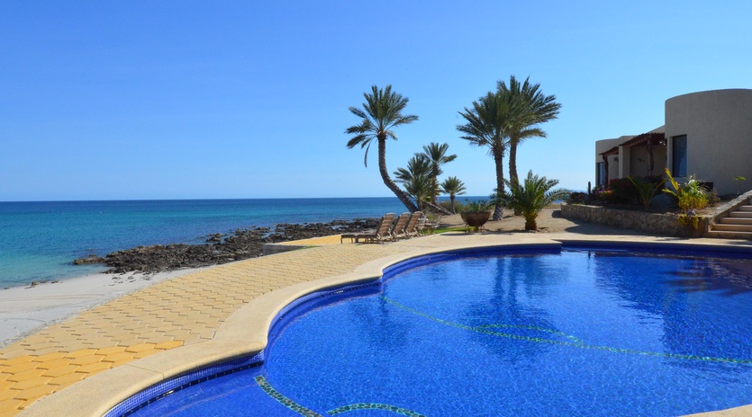 Pool with ocean view