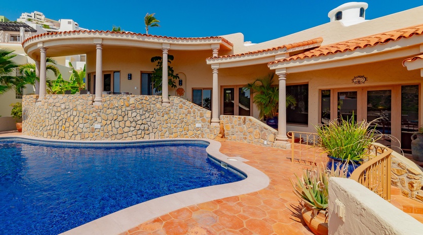 Exterior with pool view