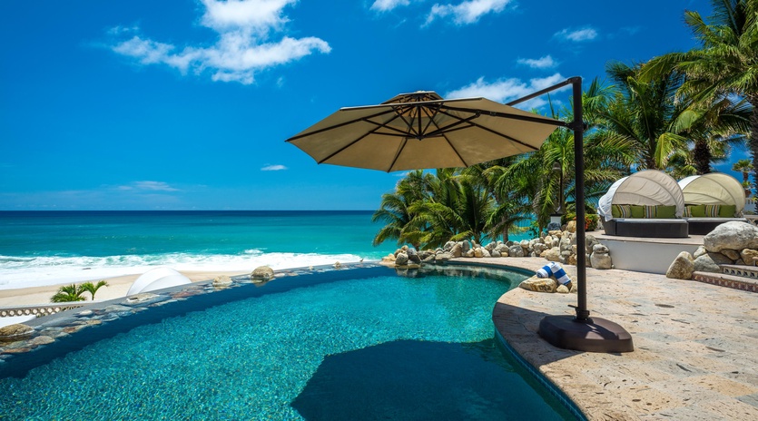 Pool and beach view