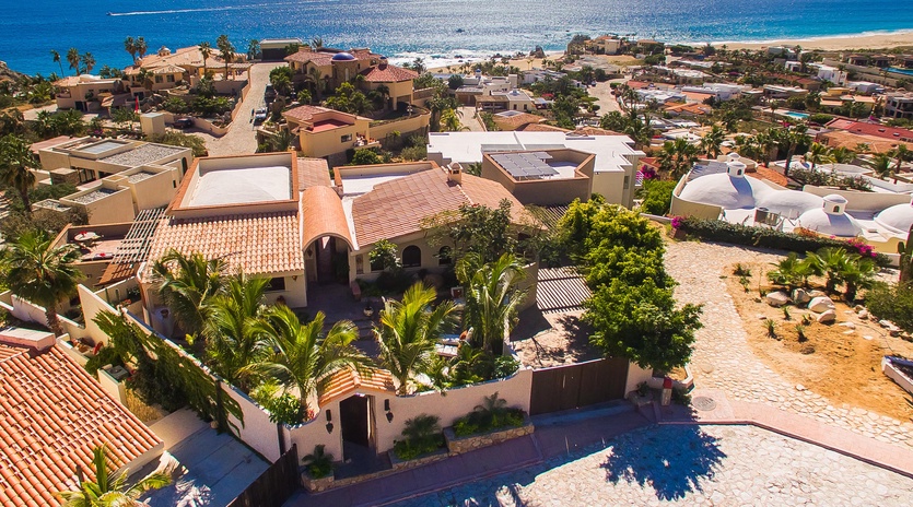 Top view of villa