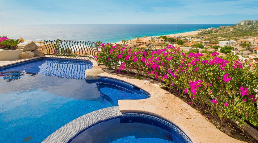 Pool patio and Jacuzzi
