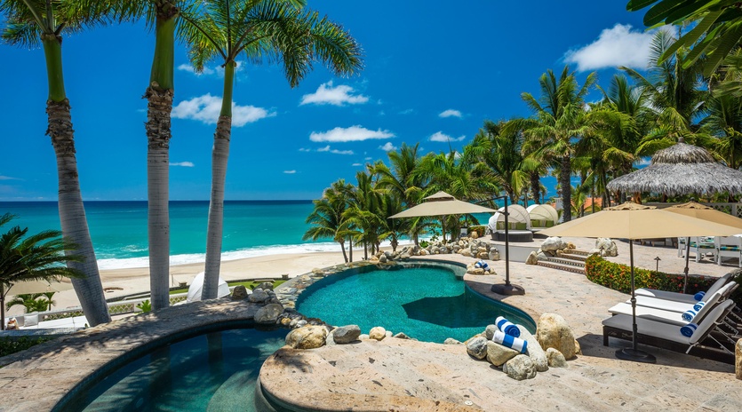 Beach and pool view