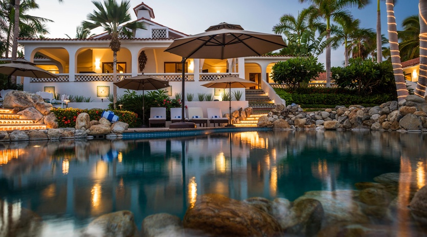 Pool and villas view
