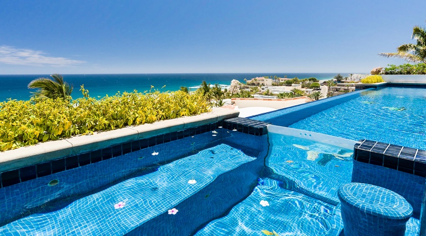 Infinity pool with ocean view