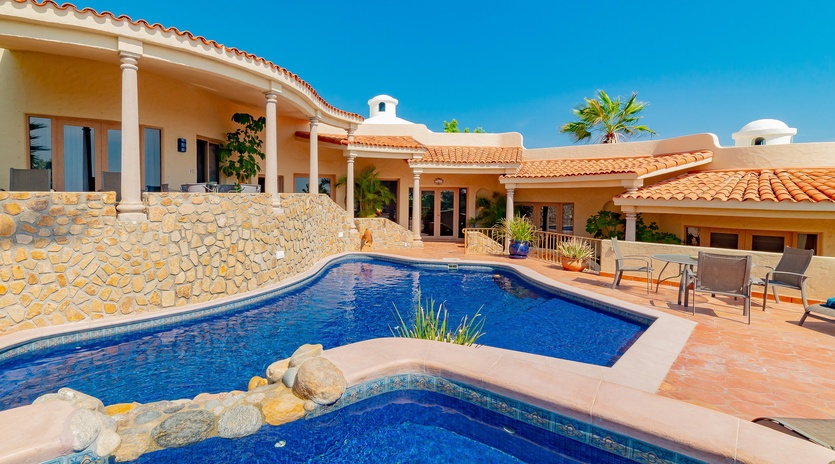 Exterior with pool view