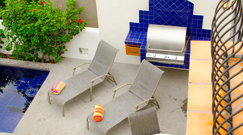 Patio with lounge chairs