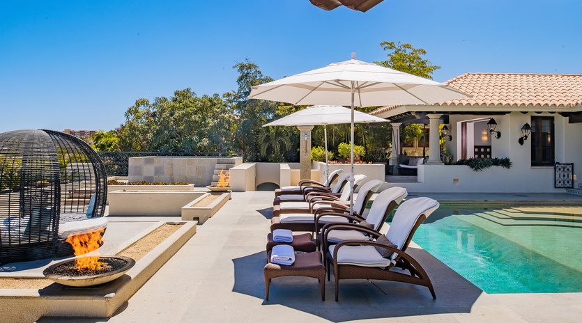 Lounge poolside under the sun