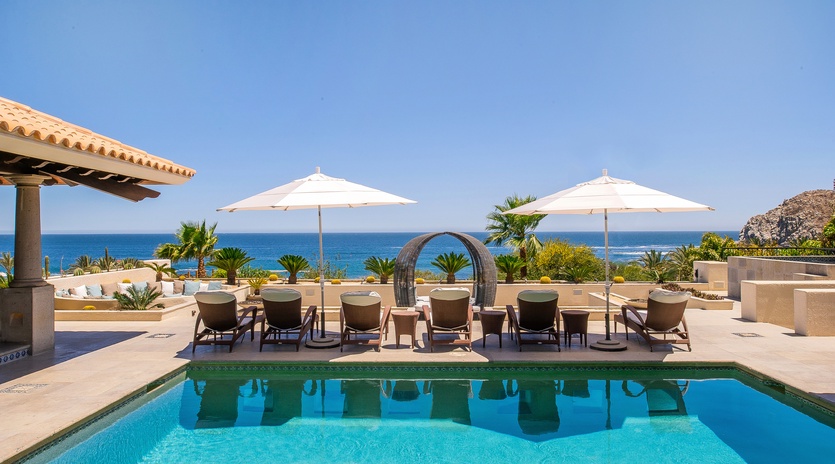 Poolside with ocean views