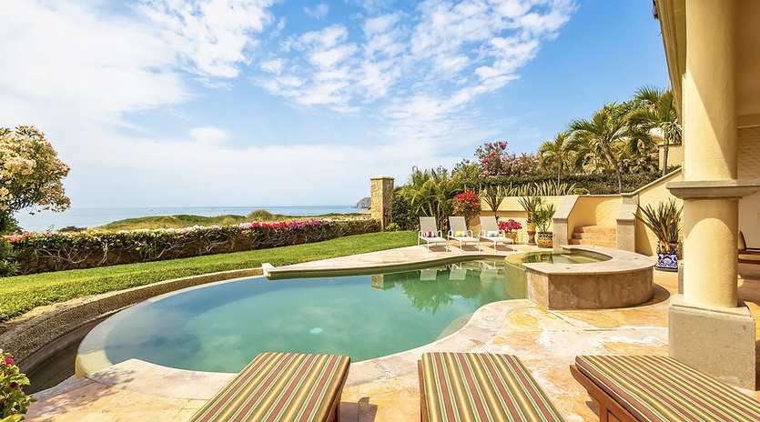 Poolside patio
