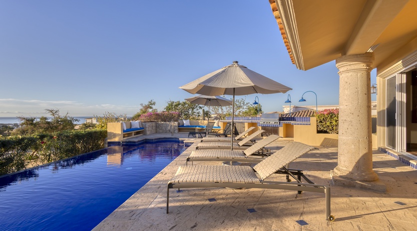 Poolside patio