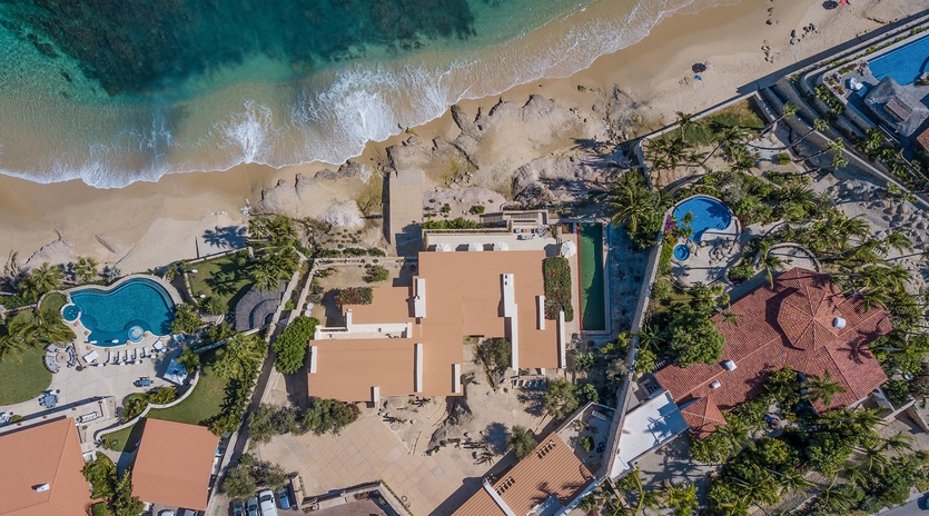 Aerial view of villa