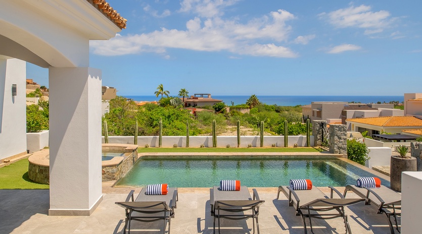 Sunny poolside with oceanview -1