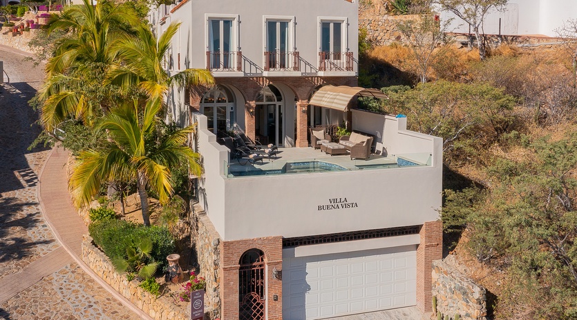 Beautiful exterior of villa