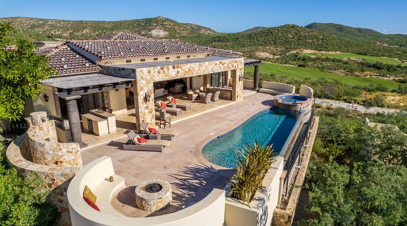 Aerial view of villa