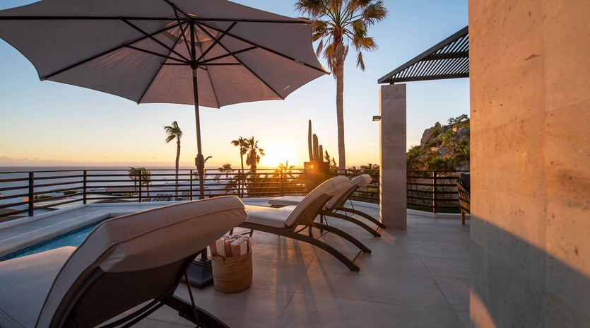 Lounge chairs with amazing views