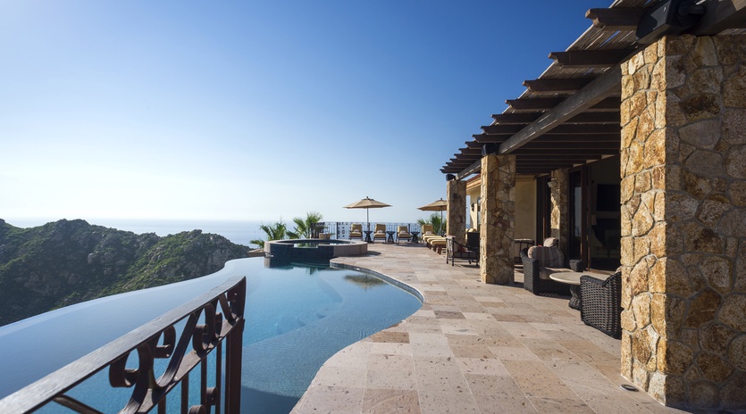 Infinity pool with ocean view