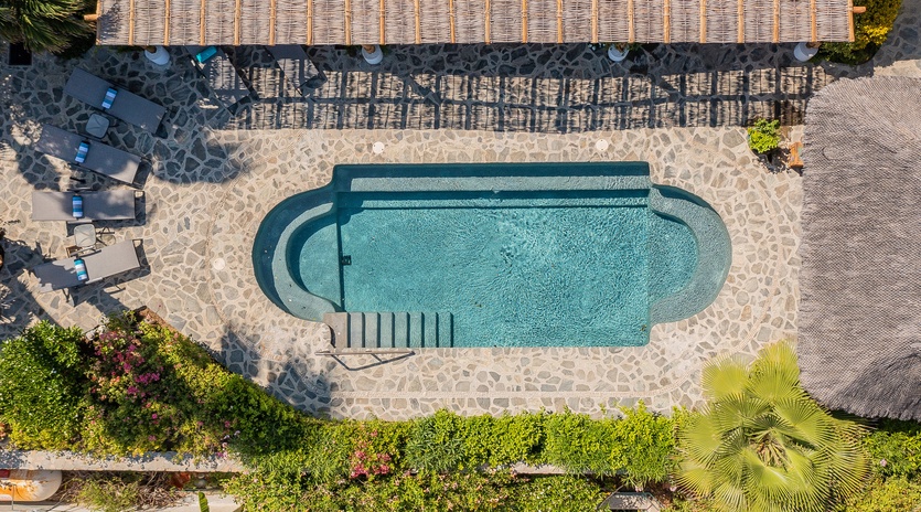 Aerial view of pool