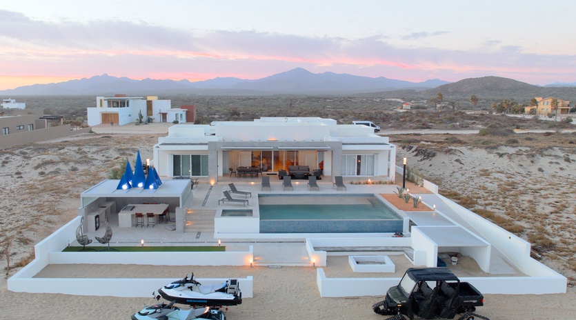 Aerial view of villa