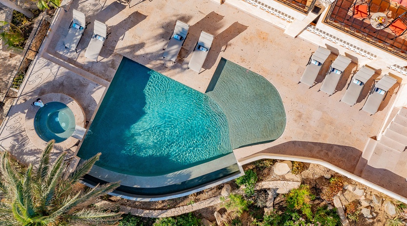 Aerial view of the patio