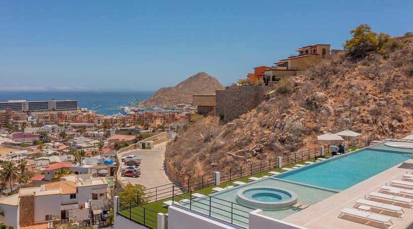 Building exterior with ocean view