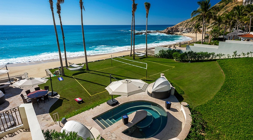 Aerial view of beachside