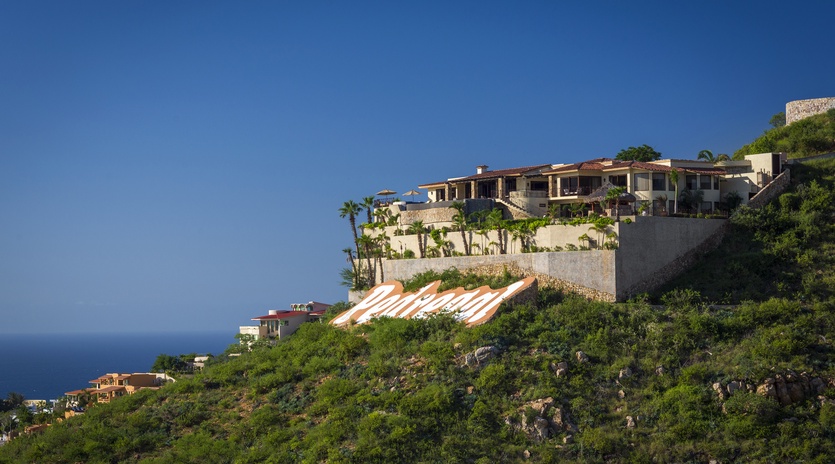 Bird's eye view of villa