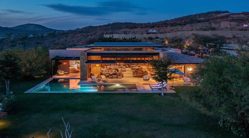 Gorgeous evening view of villa