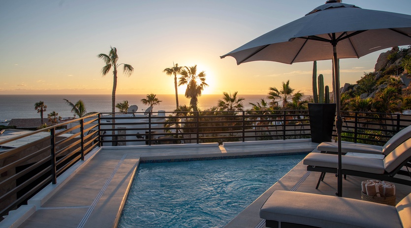 Poolside deck with incredible ocean views