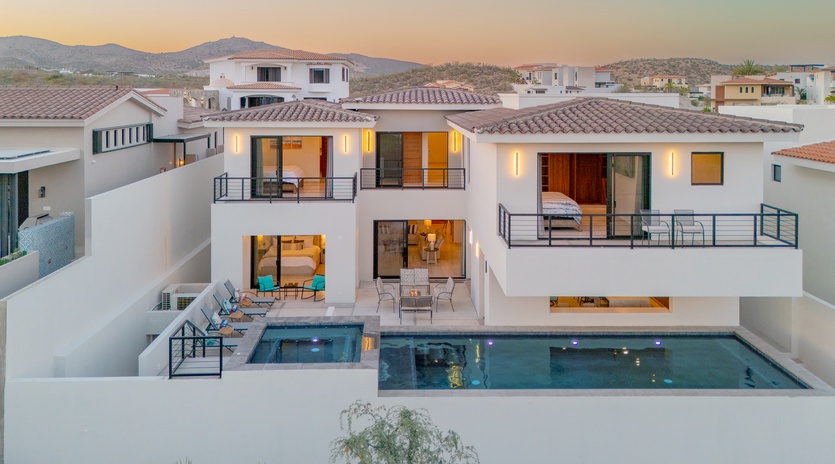 Aerial view of villa