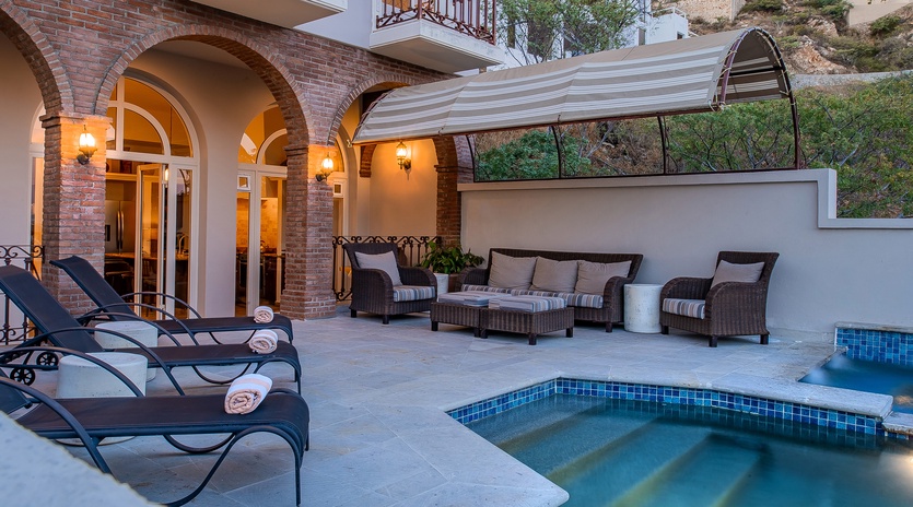 Poolside patio