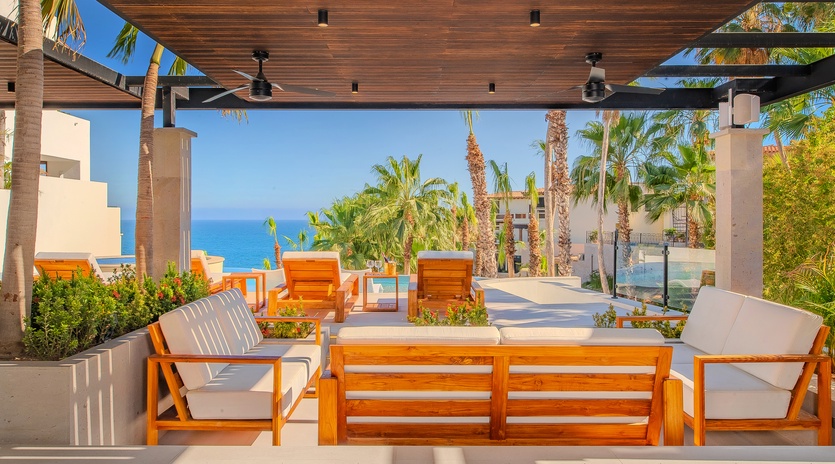 Terrace patio with outdoor furniture