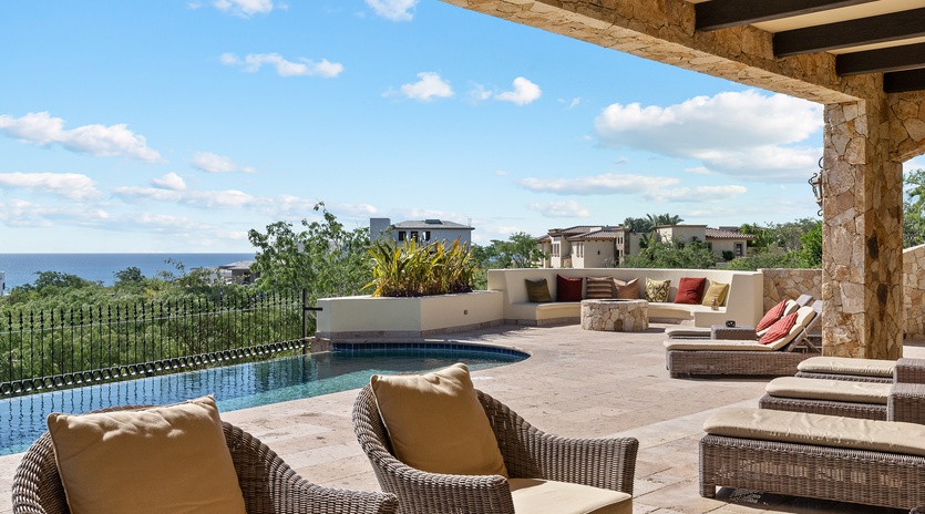 Outside lounge area with view