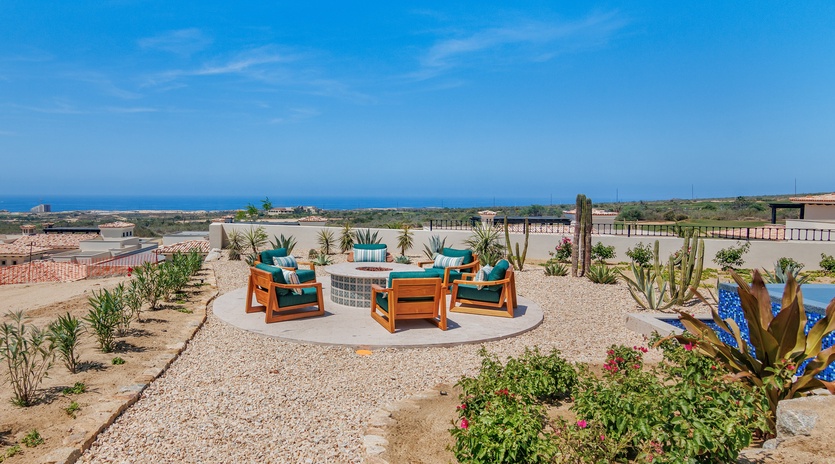Fire pit with ocean views