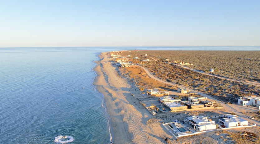 Gorgeous aerial beachfront view