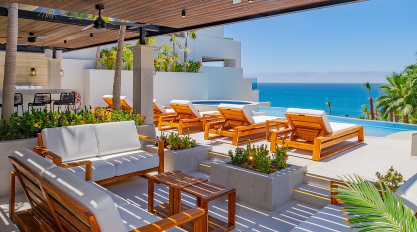 Patio with ocean view