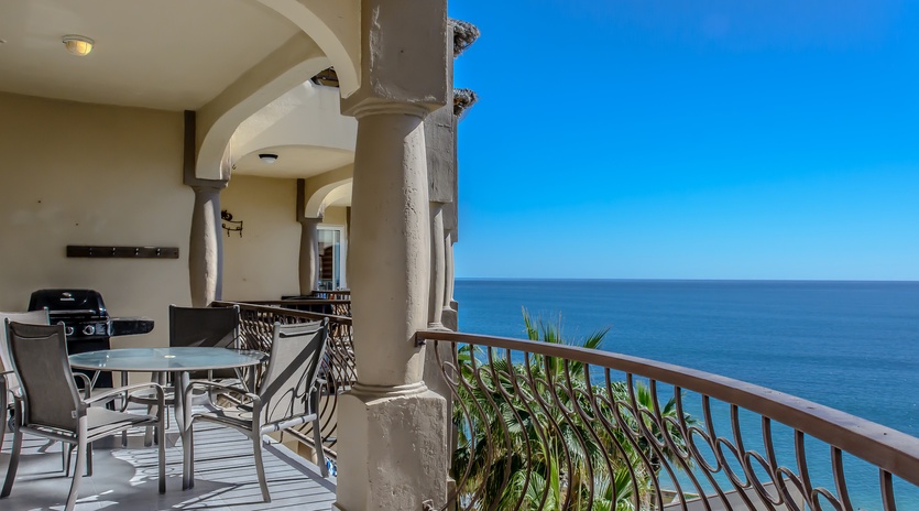 Balcony with ocean views