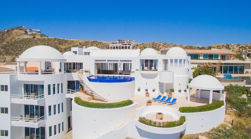 Bird's eye view of villa