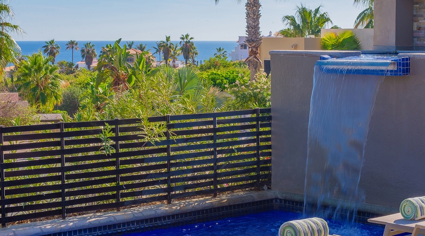 Poolside with ocean views