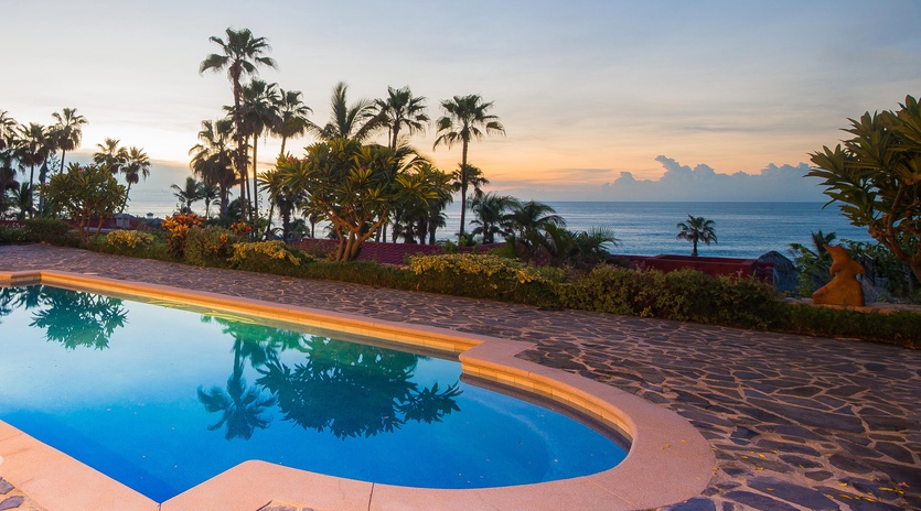 Poolside with ocean views