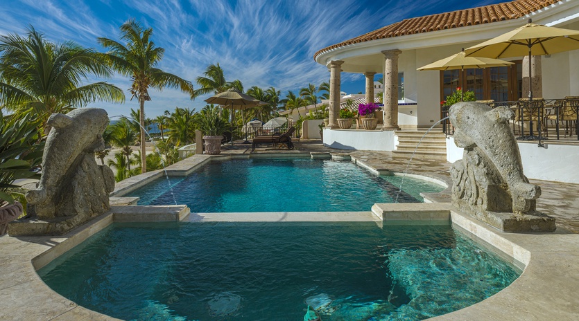 Poolside patio