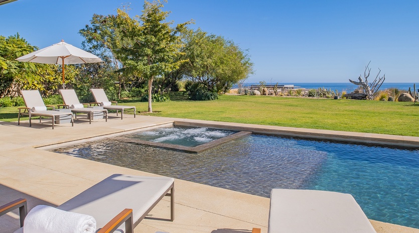 Poolside with ocean view