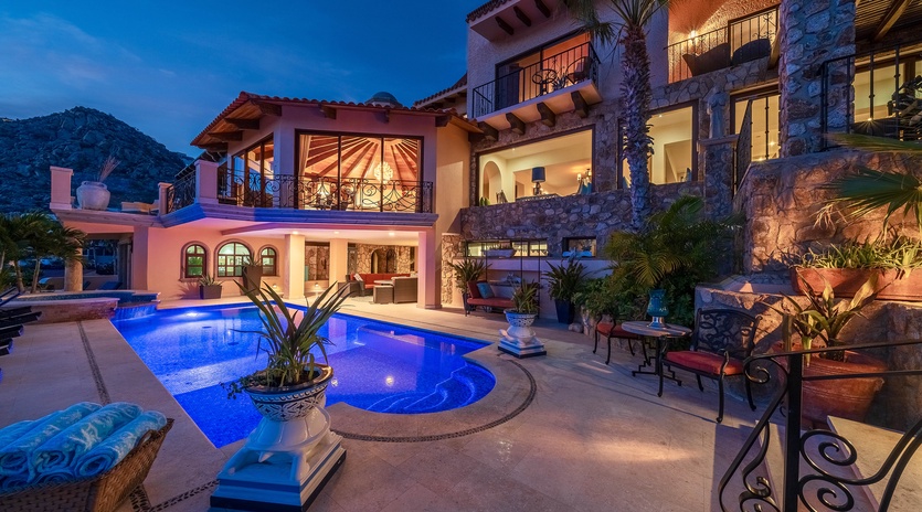 Poolside patio