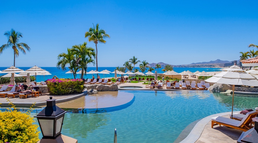 Gorgeous poolside at Casa del Mar Golf Resort & Spa