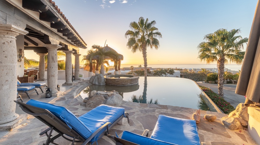 Lounge poolside with incredible views