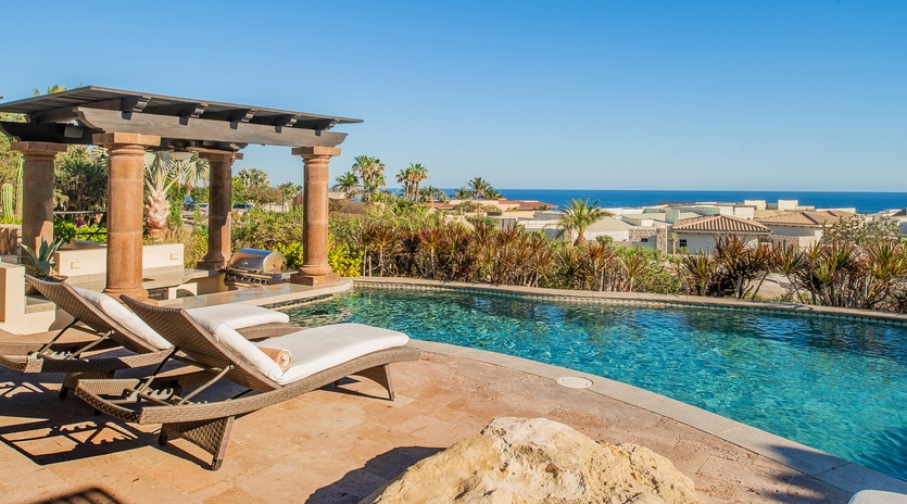 Pool terrace with Sea of Cortez views