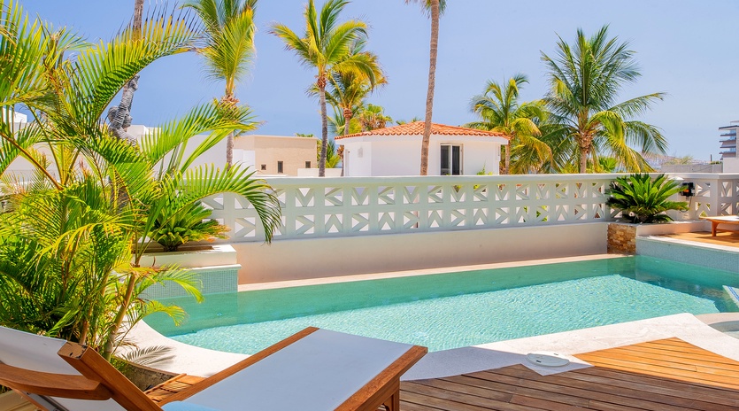 Poolside patio